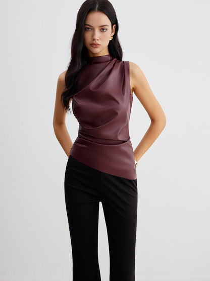 Marousha Damen Tanktop Kunstleder