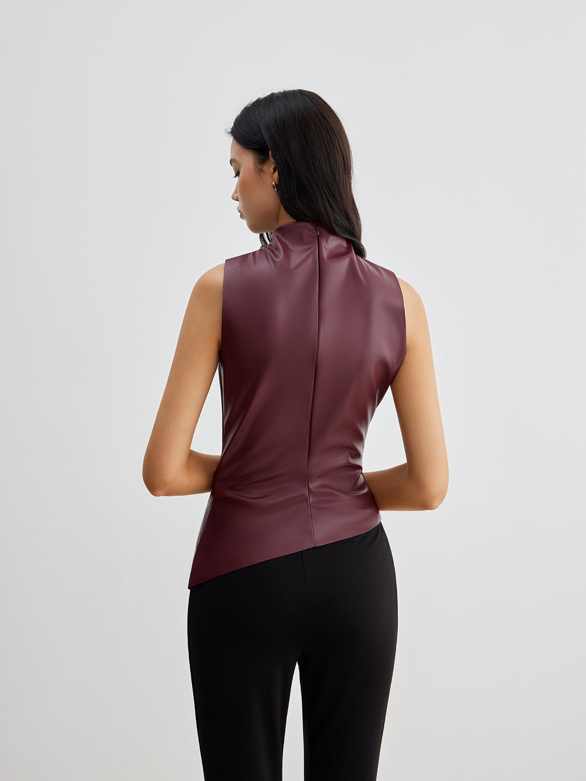 Marousha Damen Tanktop Kunstleder