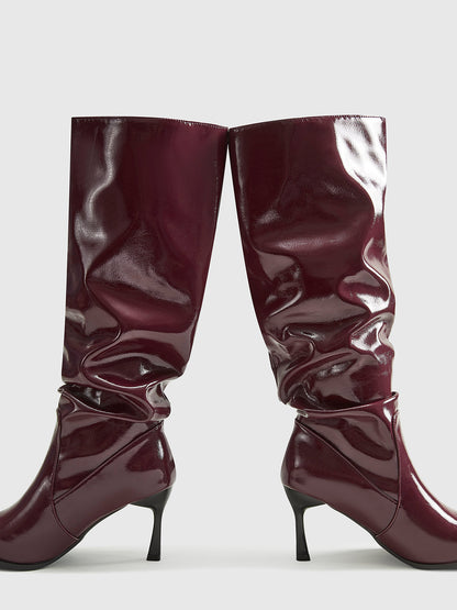 Damen High Heel Kniestiefel