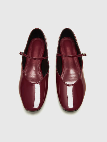 Amélie Damen Ballerinas Lackleder Bordeaux