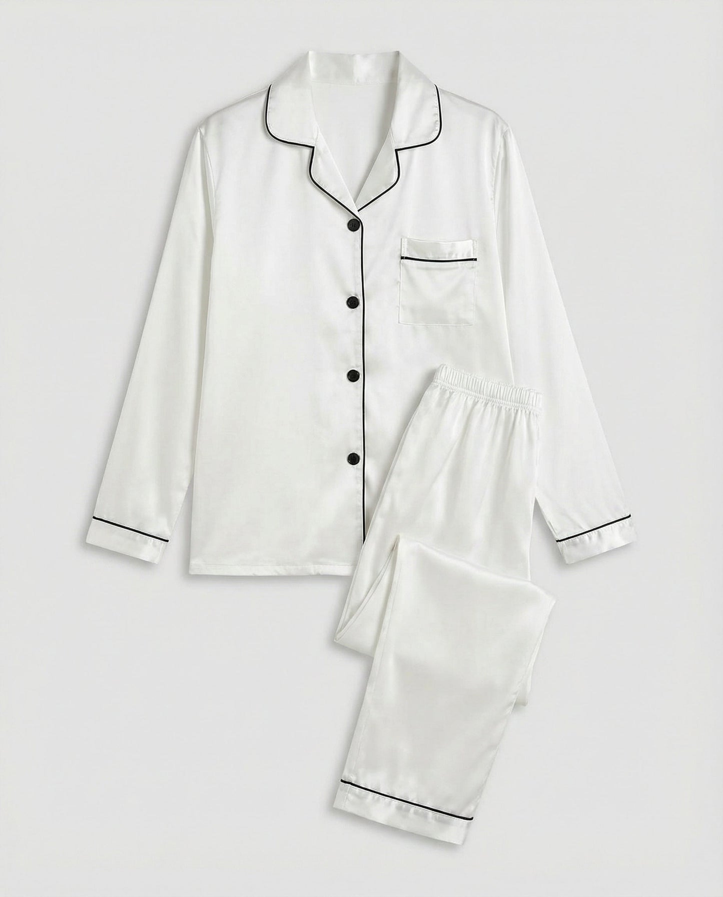 Damen Satin Pyjama Set Elegant
