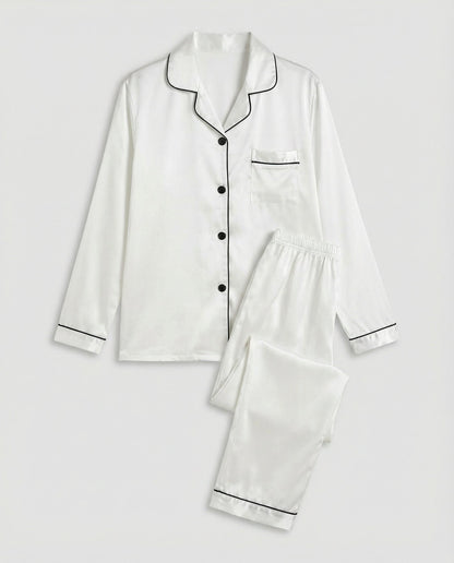 Damen Satin Pyjama Set Elegant