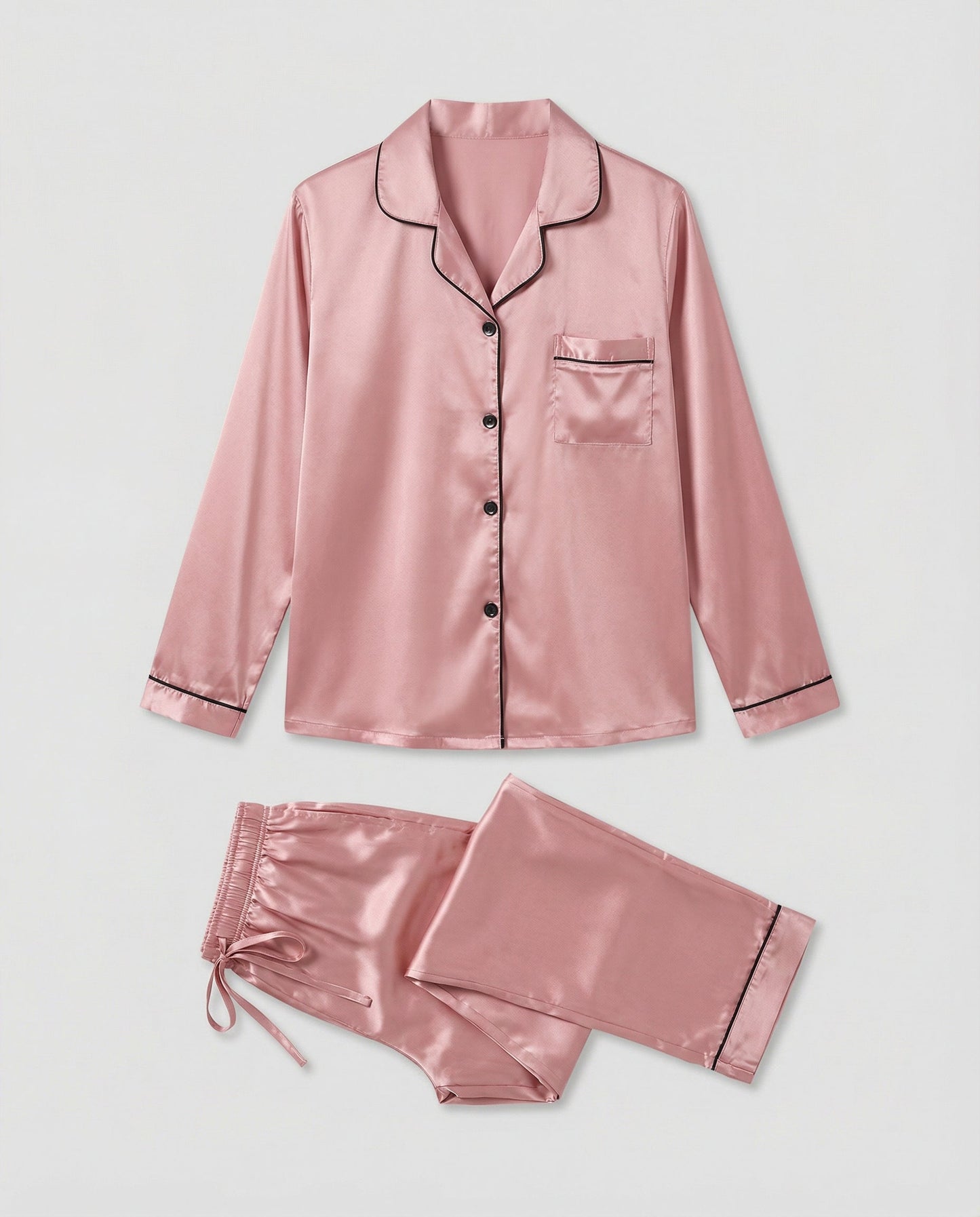 Damen Satin Pyjama Set Elegant