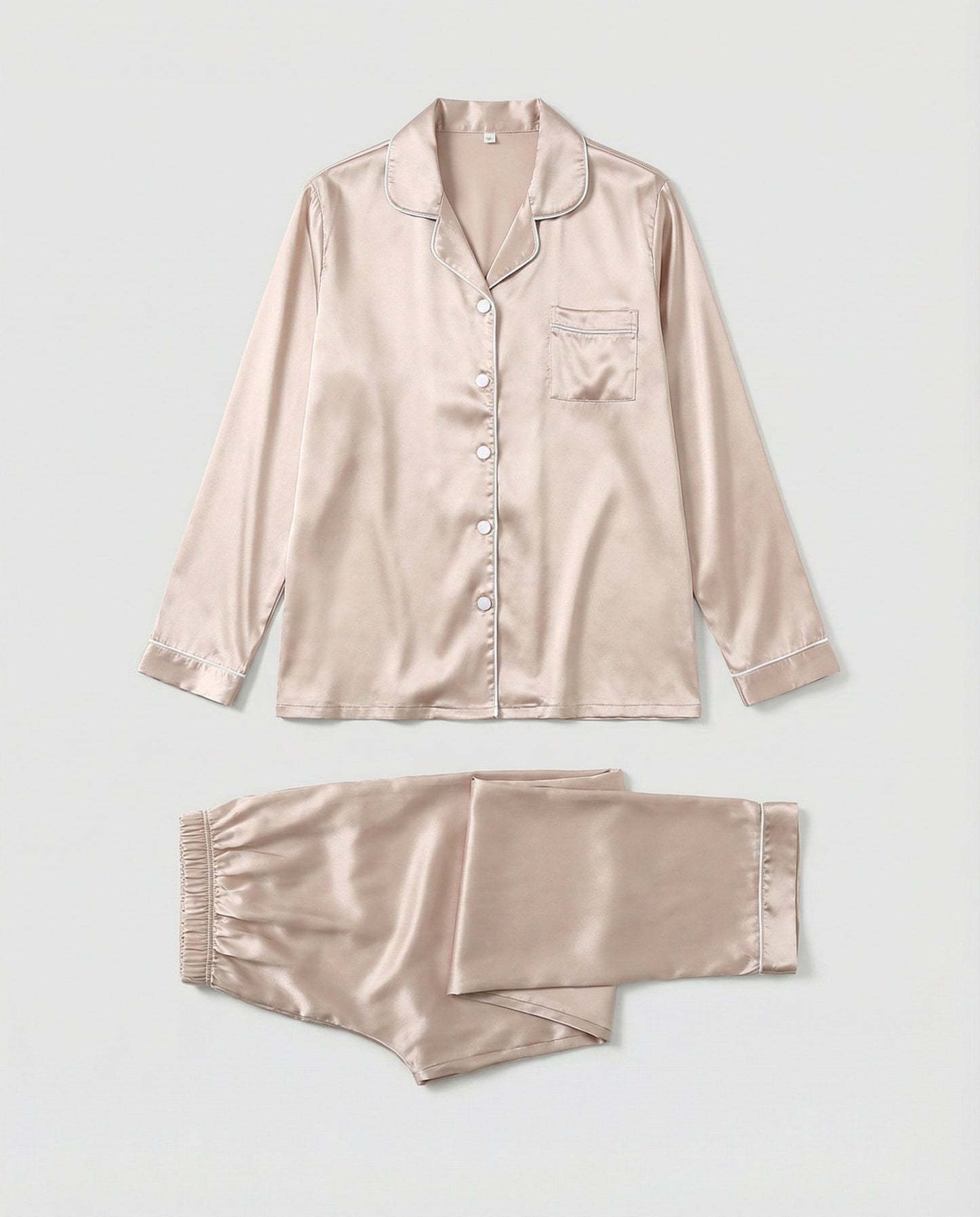 Damen Satin Pyjama Set Elegant