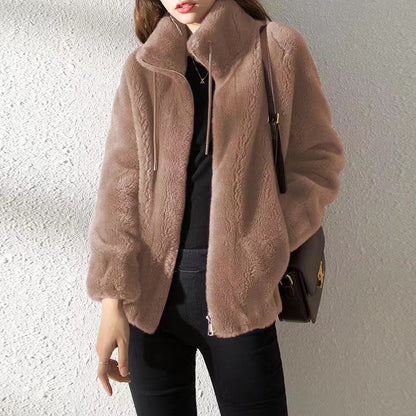 Eveloria Damenmodische Lederjacke