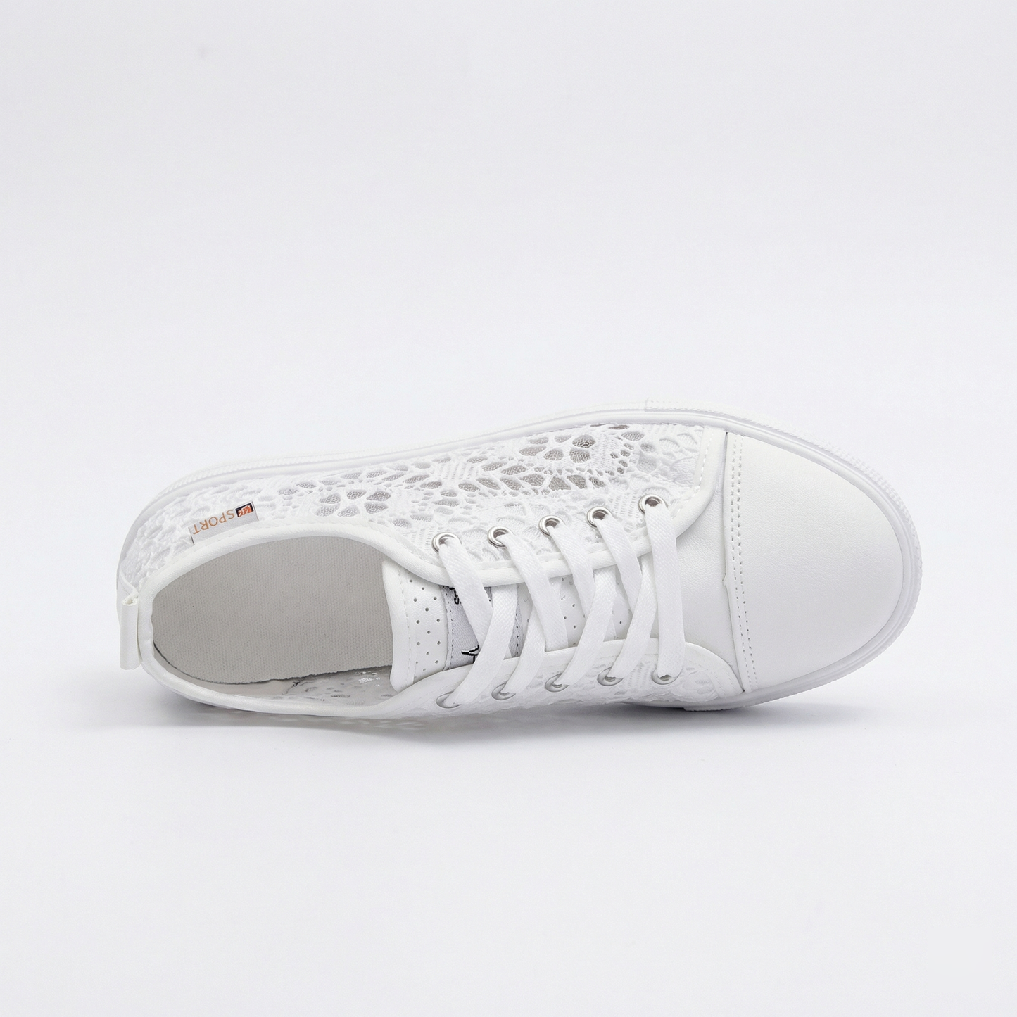 Damen Niedrig Geschnittene Schnürsneakers Mit Seitlichen Details