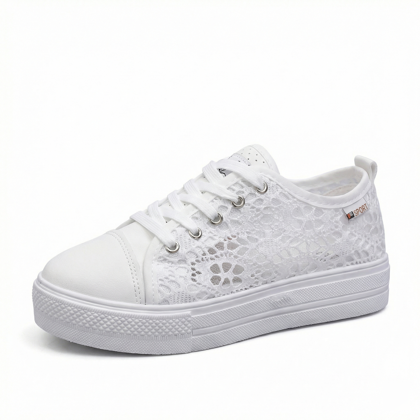 Damen Niedrig Geschnittene Schnürsneakers Mit Seitlichen Details - Eveloria