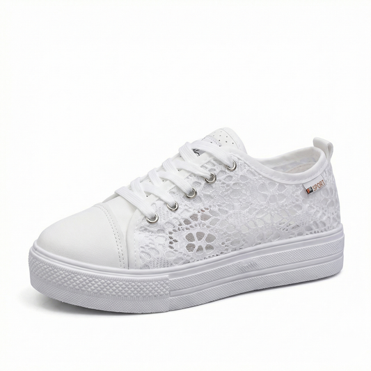 Damen Niedrig Geschnittene Schnürsneakers Mit Seitlichen Details - Eveloria