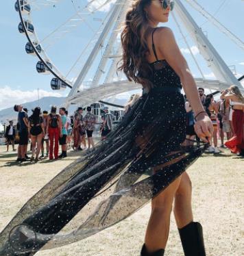 Eveloria Damen Maxi Kleid Netz Ärmellos
