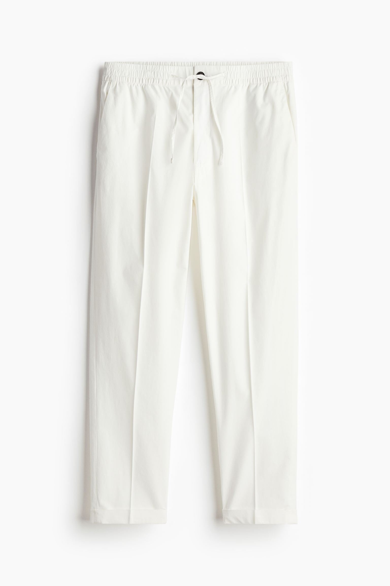 Herren Chino Hose Cremeweiß mit Kordelzug - Norvielle