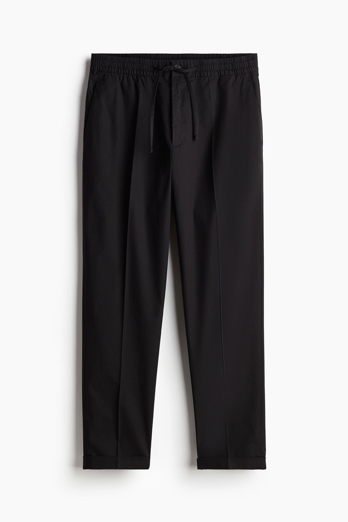 Herren Chinohose Schwarz Kordelzug - Norvielle