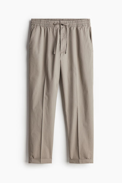 Herren Chino Hose Braun Mit Kordelzug - Norvielle