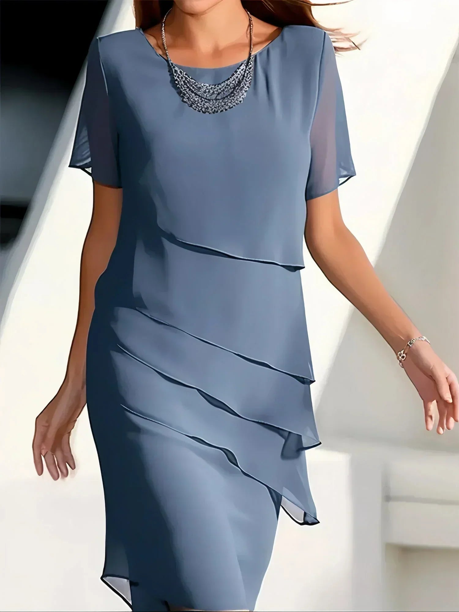 Eveloria Damen Cocktailkleid Chiffon - Eveloria