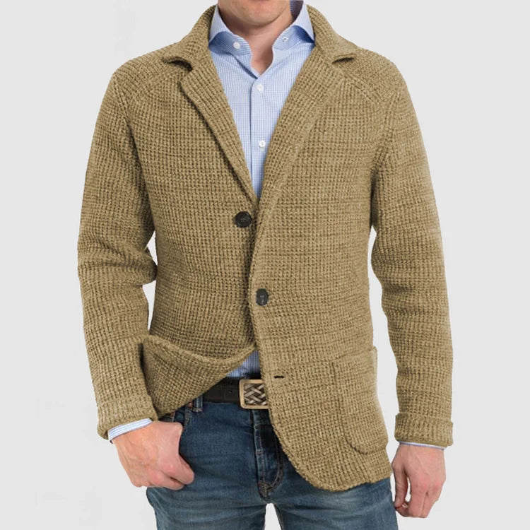Eveloria Herren Strickblazer 2-Knopf