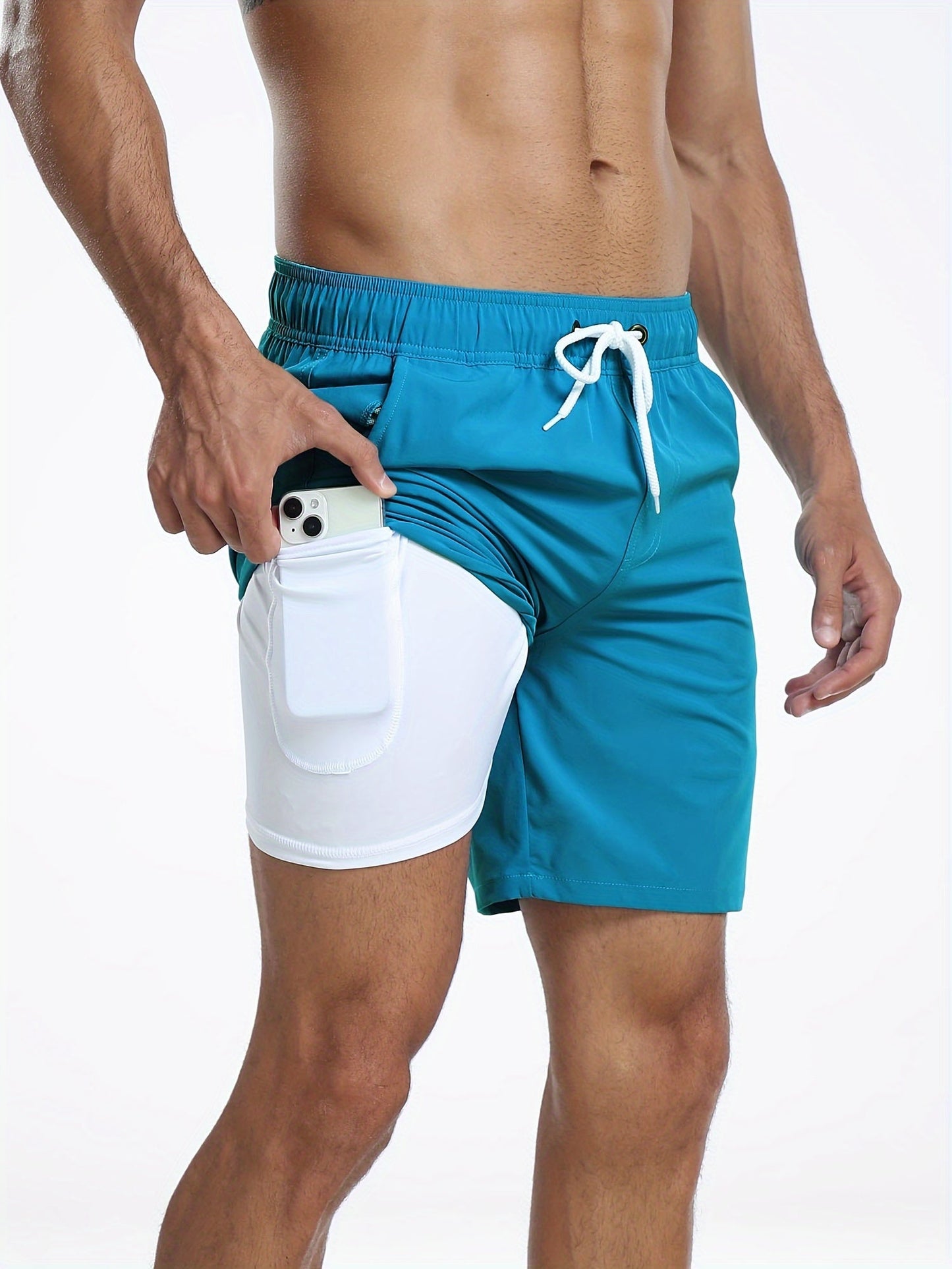 Herren Badeshorts Schnelltrocknend 2-in-1 Boardshorts - Eveloria