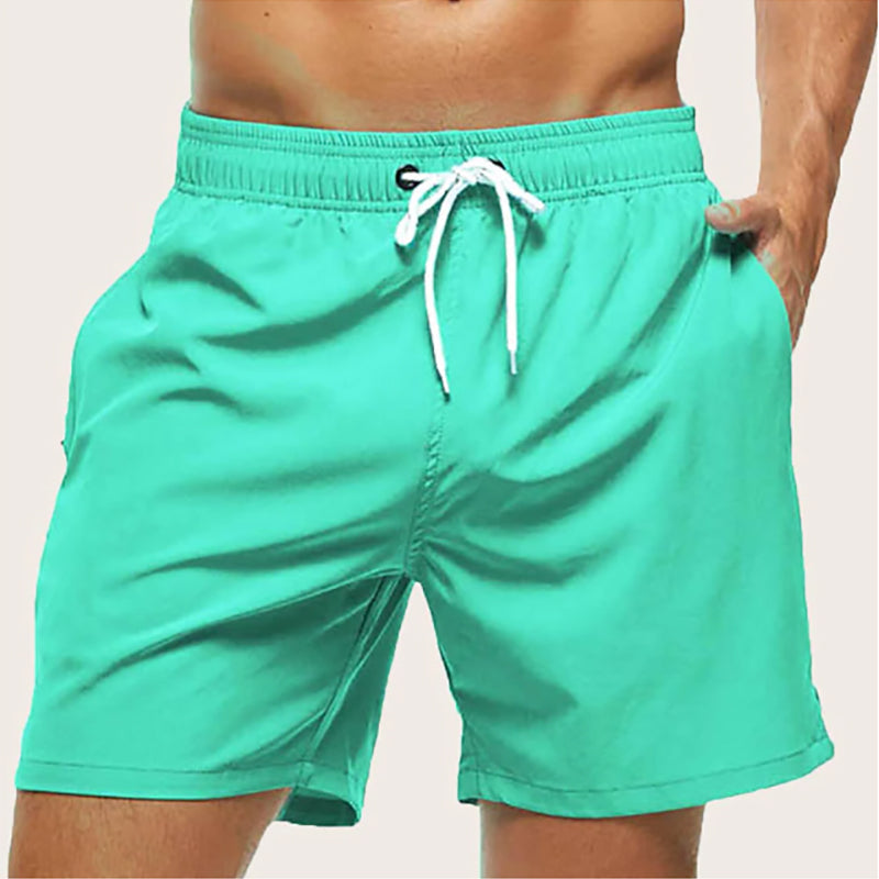 Herren Badeshorts Schnell Trocknend Elastisch Blau - Eveloria