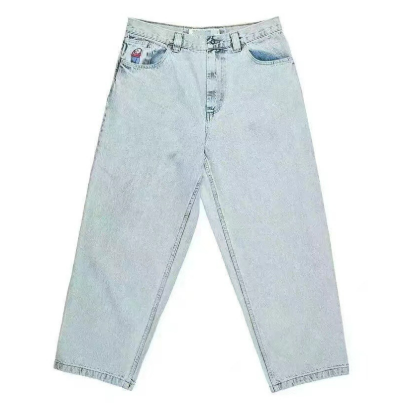 Herren Baggy Jeans Weites Bein Locker Sitz Schwarz - Eveloria