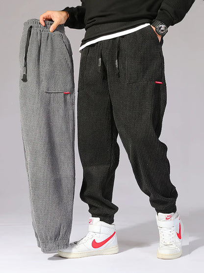 Herren Baggy Cordhosen Lockere Passform - Eveloria