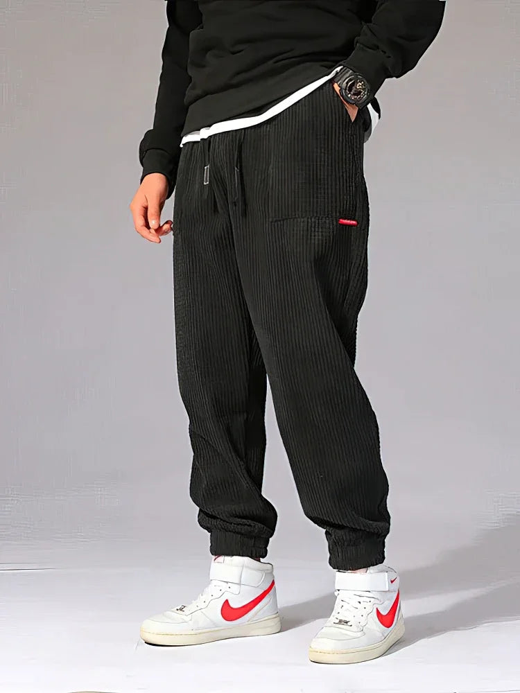 Herren Baggy Cordhosen Lockere Passform