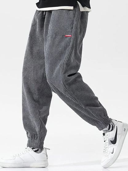 Herren Baggy Cordhosen Lockere Passform