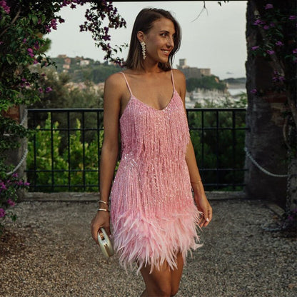Damen Mini Partykleid