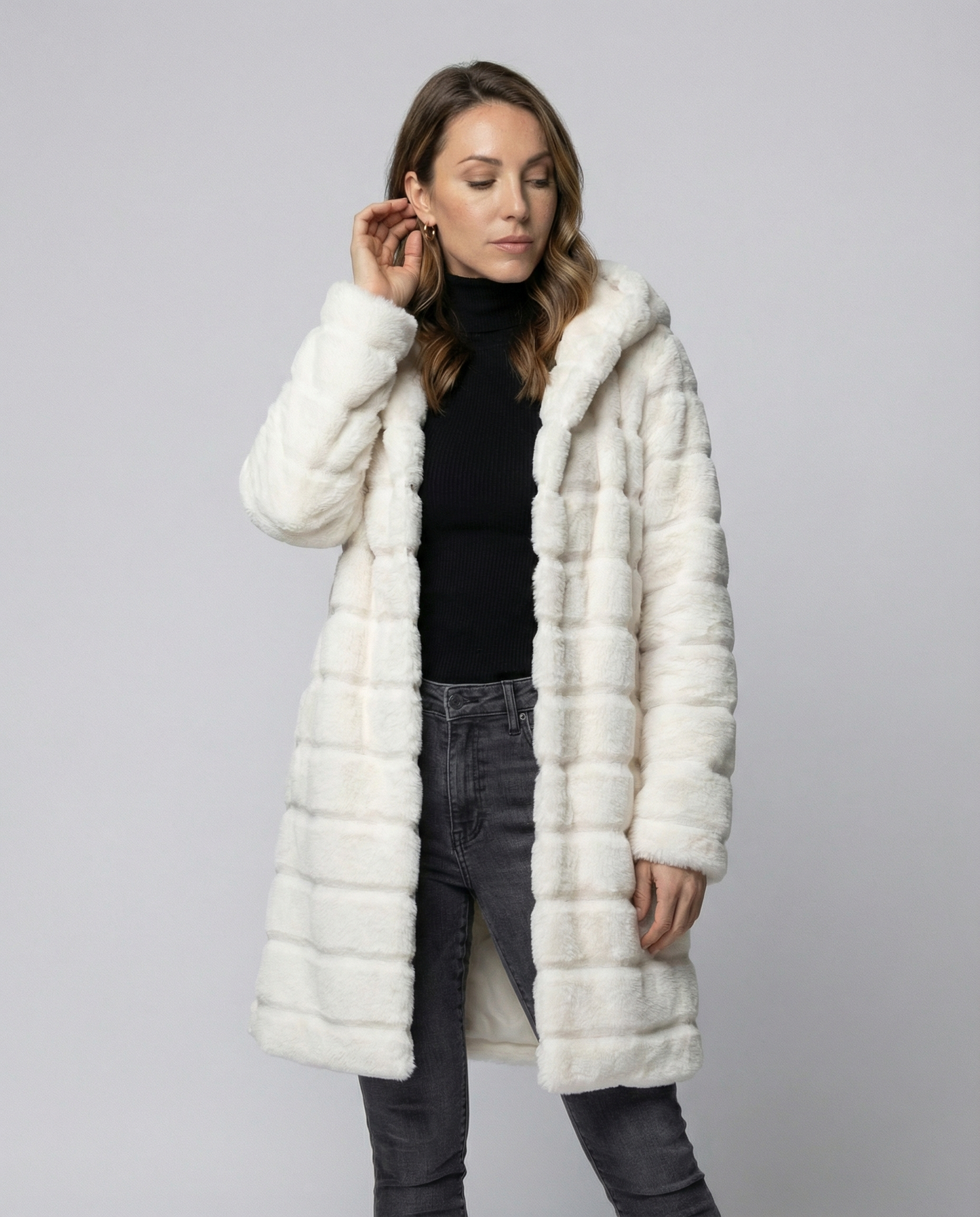 Damen Fleece Winterjacke Elegantes Design