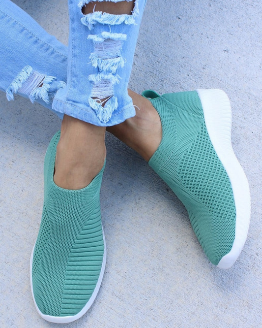 Damen Slip-On Sneaker Mesh Komfortschuhe - Eveloria