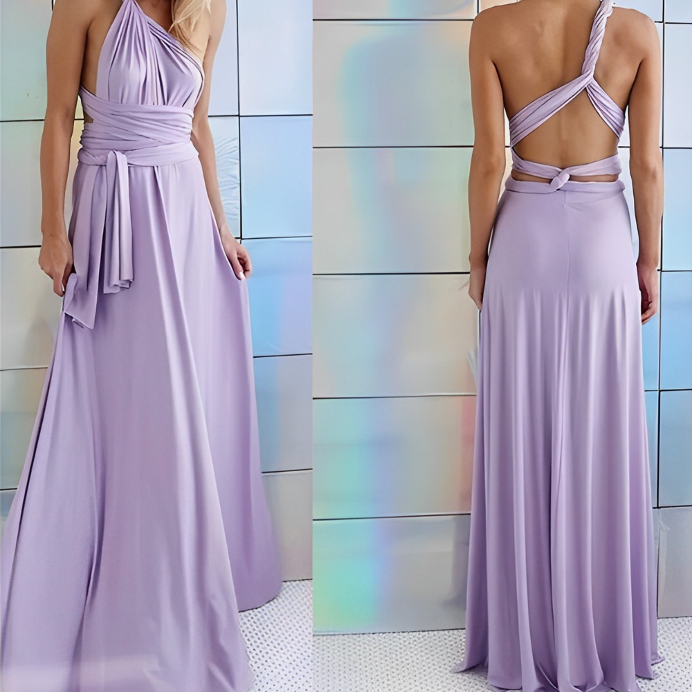 Damen Maxi Wickelkleid