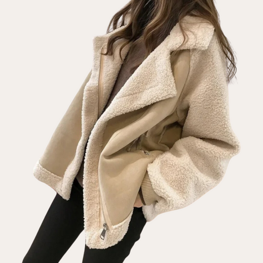 Eveloria Damen Wildlederjacke Trendig - Eveloria