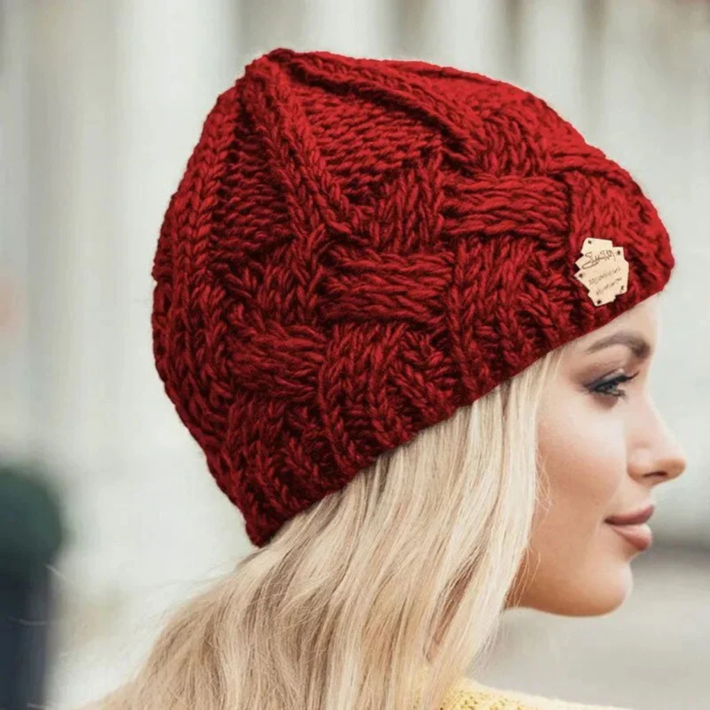 Damen Strickmütze Warme Wintermütze aus Wolle Größe Einheitsgröße