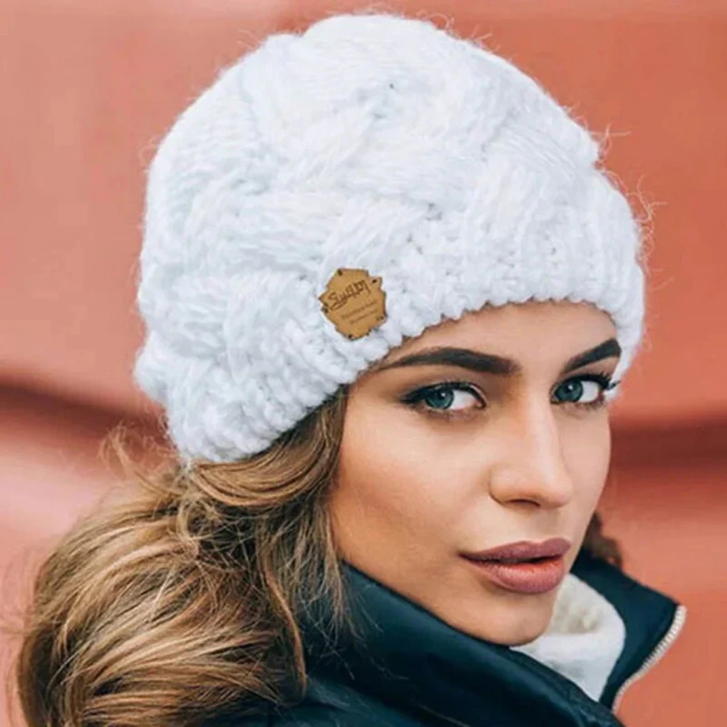 Damen Strickmütze Warme Wintermütze aus Wolle Größe Einheitsgröße