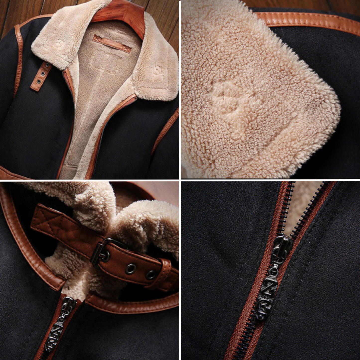 Herren Winterjacke Fleece-Futter Reverskragen