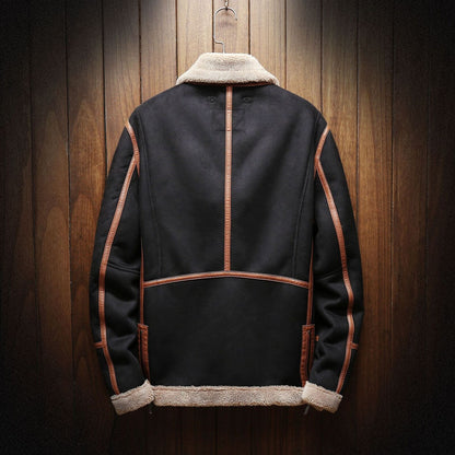 Herren Winterjacke Fleece-Futter Reverskragen
