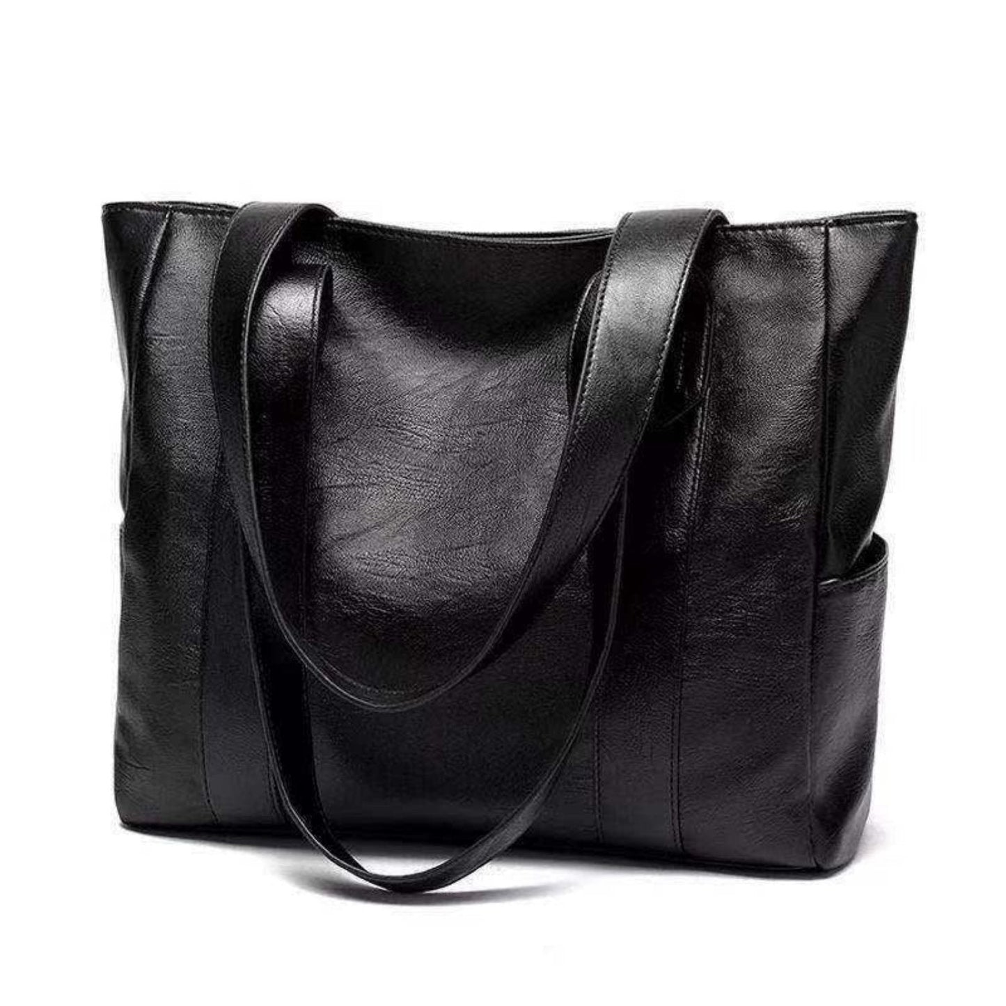 Damen Vintage Schultertasche Leder Retro Braun - Eveloria