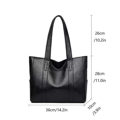 Damen Vintage Schultertasche Leder Retro Braun