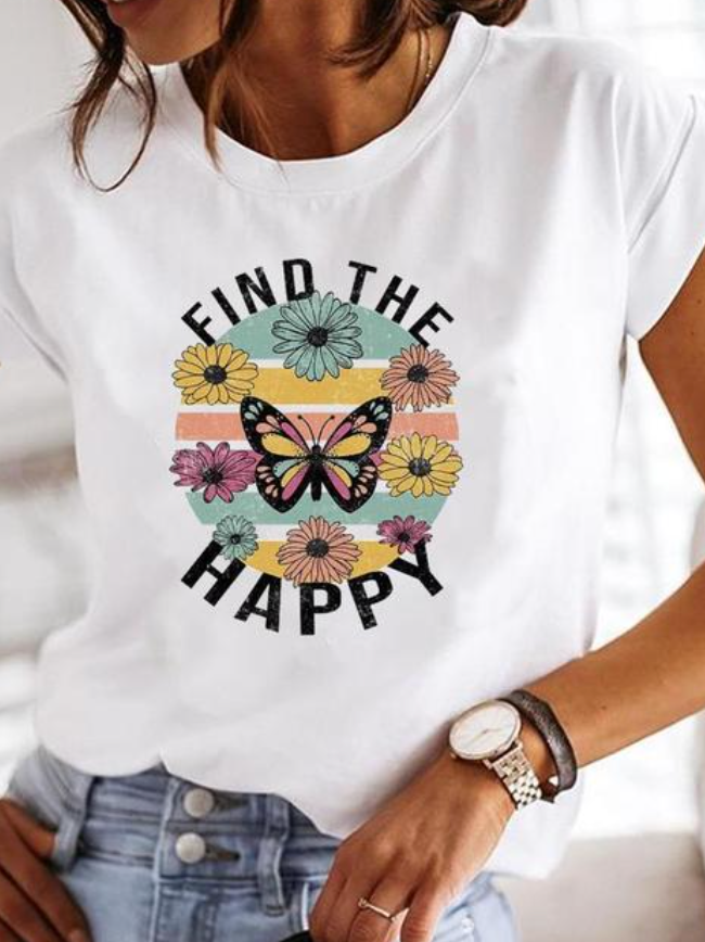 Damen Leichtes Sommer-T-Shirt Stilvoll Baumwolle Weiß