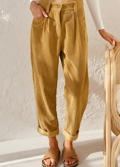 Eveloria Damen Cordhose Gerade