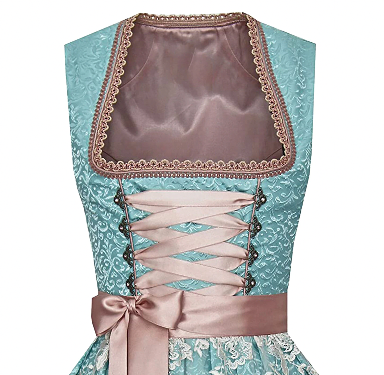 Damen Tracht Schürze Oktoberfest Blau Weiss - Eveloria