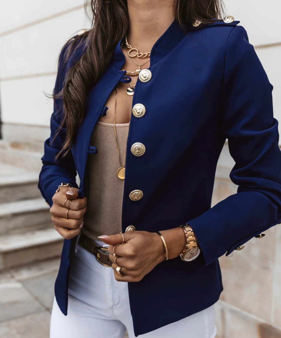 Damen Herbstjacke Elegant Leder Braun