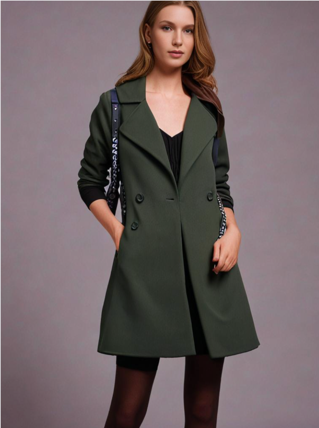 Eveloria Damen Wollmantel Warm - Eveloria
