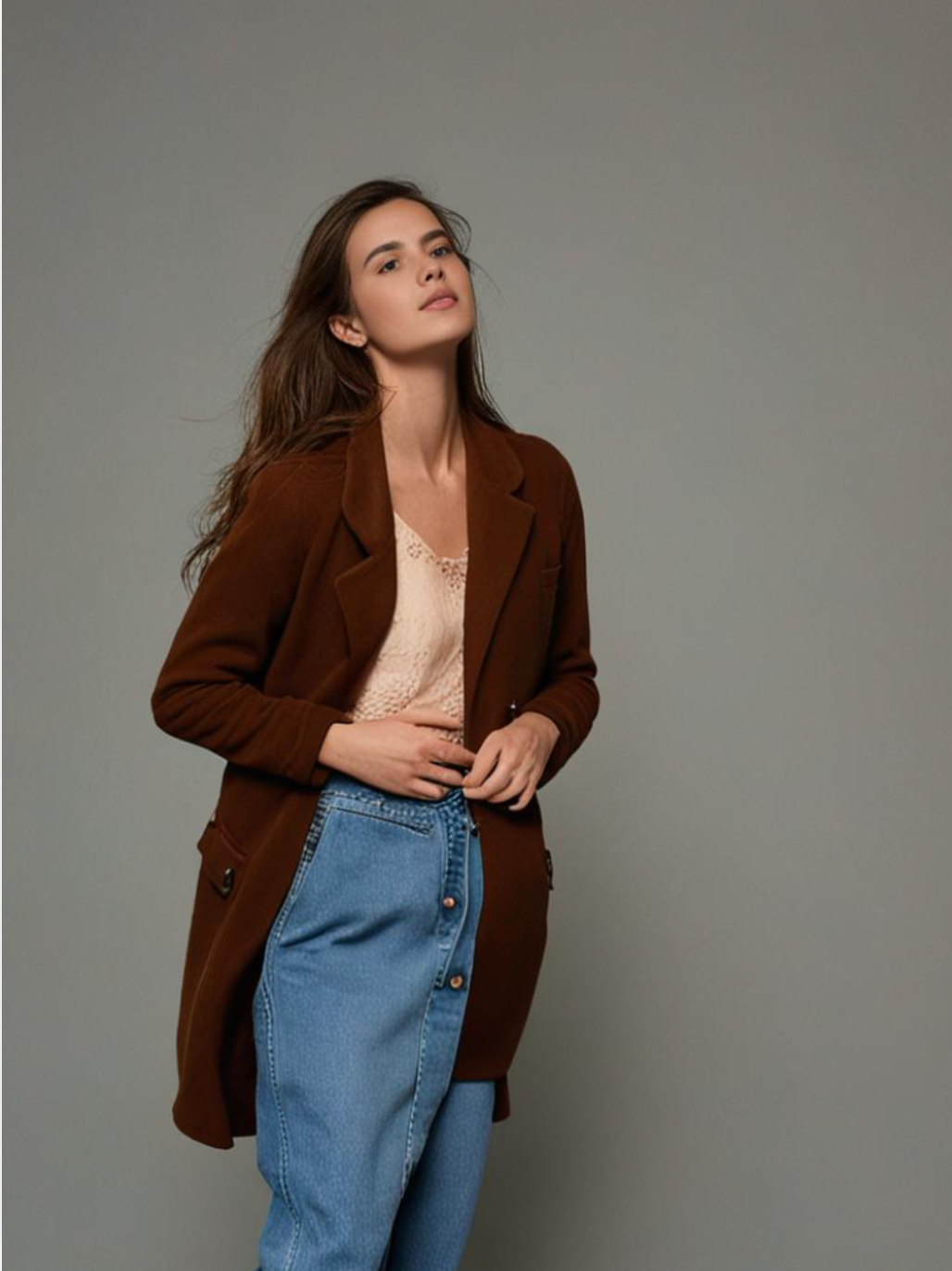 Eveloria Damen Wollmantel Warm