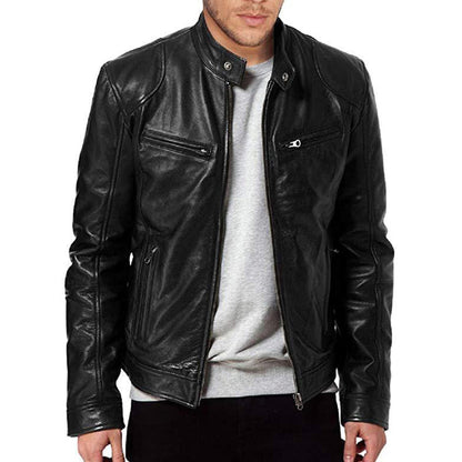 Eveloria Damen Jacke Modern Leder Schwarz - Eveloria