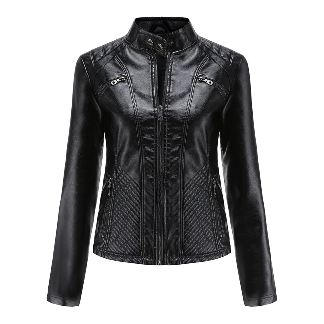 Damen Modische Jacke Gesteppte Schulterpartie