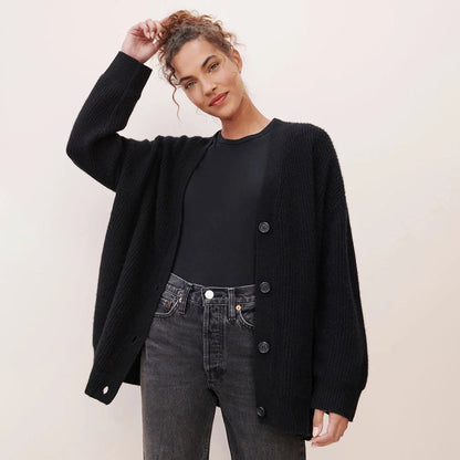 Eveloria Damen Übergröße Cardigan