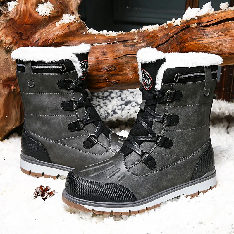 Herren Winterschuhe Mittelhoch Schnürung Warmfutter