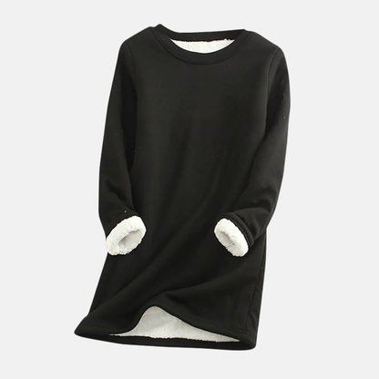 Damen Sweatshirt Strick Lockere Passform Rundhalsausschnitt