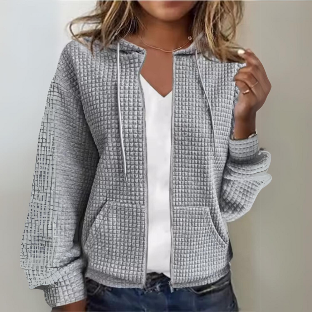 Eveloria Damen Freizeitjacke Reißverschluss Kapuze