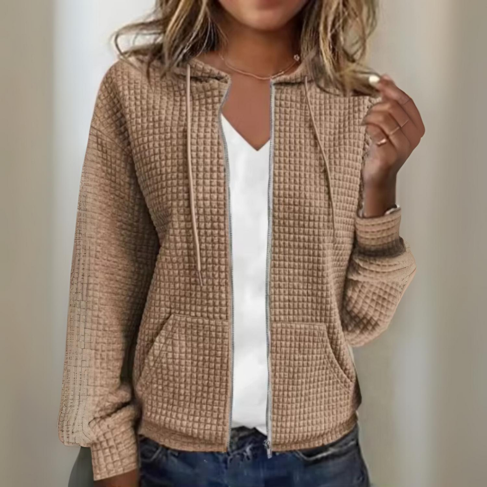 Eveloria Damen Freizeitjacke Reißverschluss Kapuze