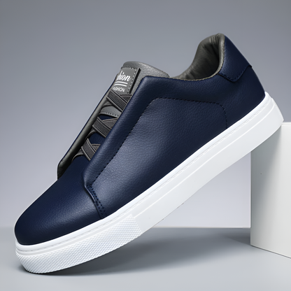 Hochwertiger Herrensneaker Leder Weiß