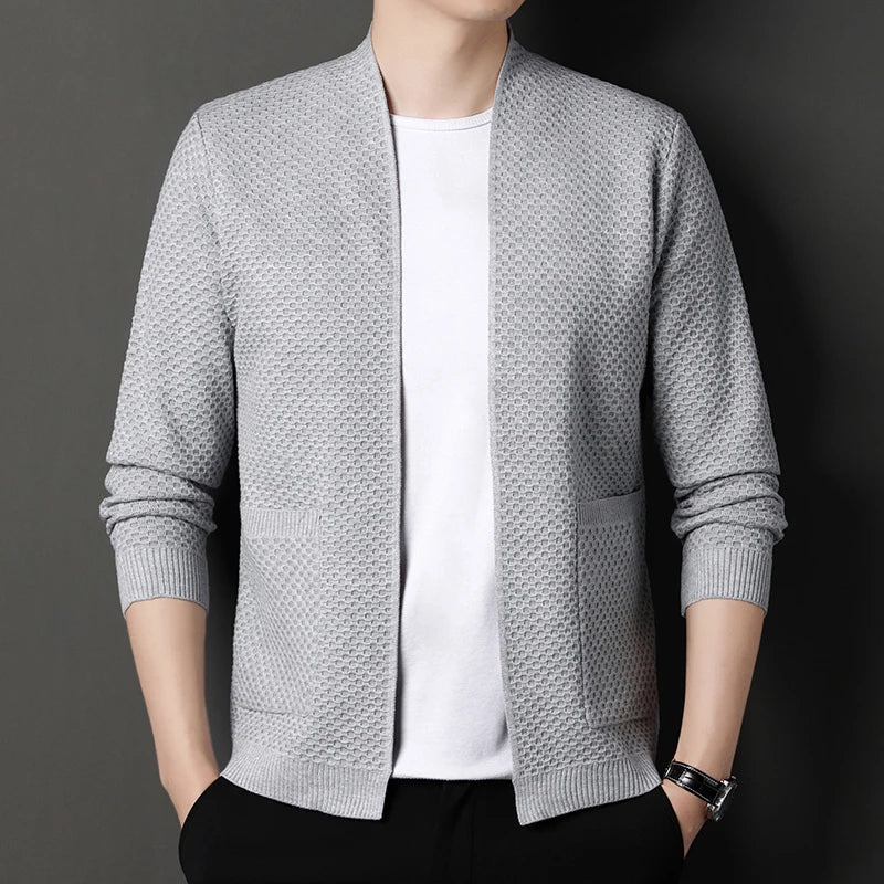 Herren Blazer Offene Vorderseite Mit Taschen Schwarz - Eveloria